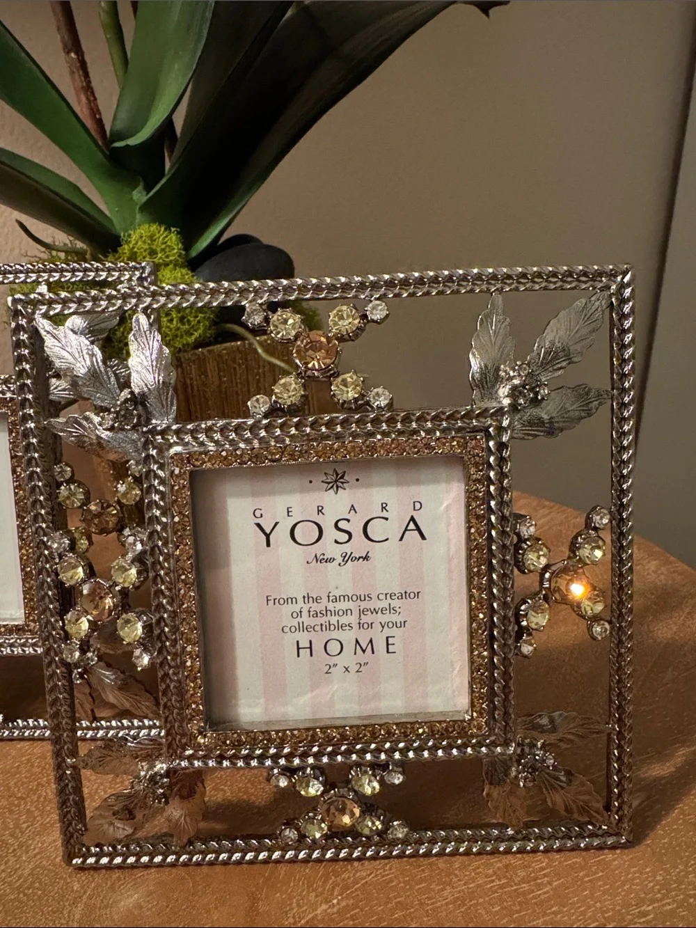 Vintage Gerald Yosca Jeweled Picture Frames
